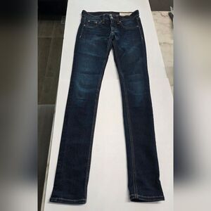 rag & Bone Stretch Designer Skinny Blue Jeans Dark Wash Size 24